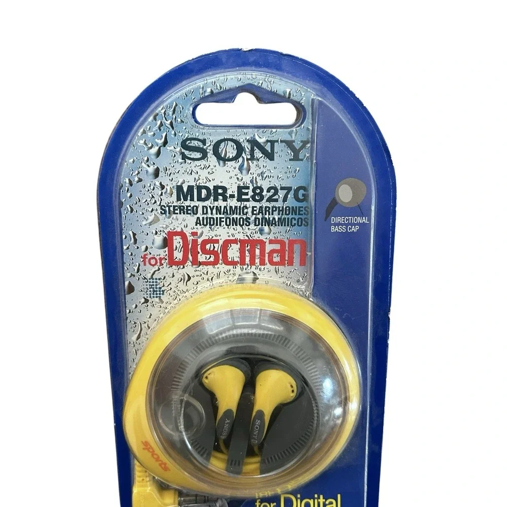 Vintage Sony MDR-E827G In-ear Headphones Sport Discman Mega Bass Fontopia 1995